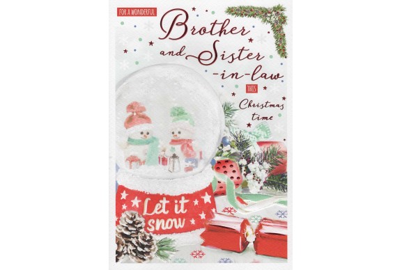Brother and Sister-in-Law - Christmas - Let It Snow - Globe