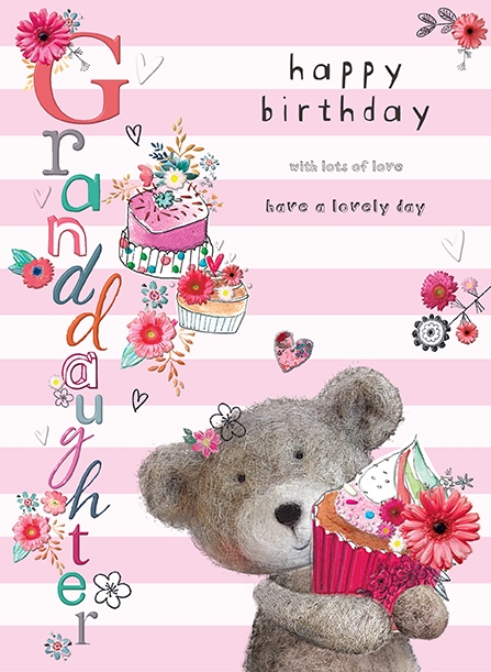 Granddaughter - Happy Birthday - Foil Teddy Cake